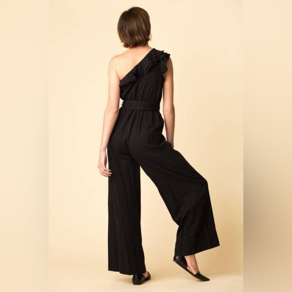 Ulla Johnson Jumpsuit Size 8 Black Demi One Shoulder - Picture 2 of 8